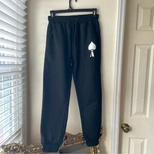 Joggers with Ace of Spade Design